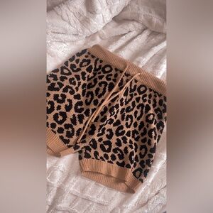 Cheetah print lounge shorts
